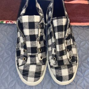 Plaid slip on